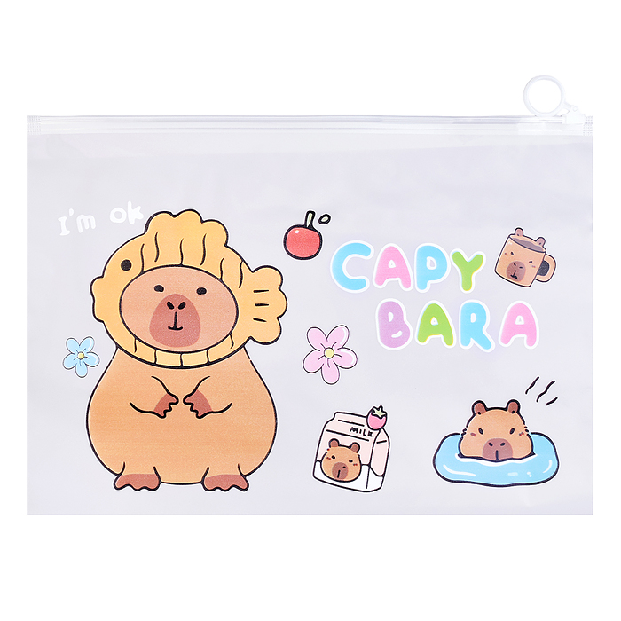 Папка-пакет S2555 "Капибара" с замком 33*24 см