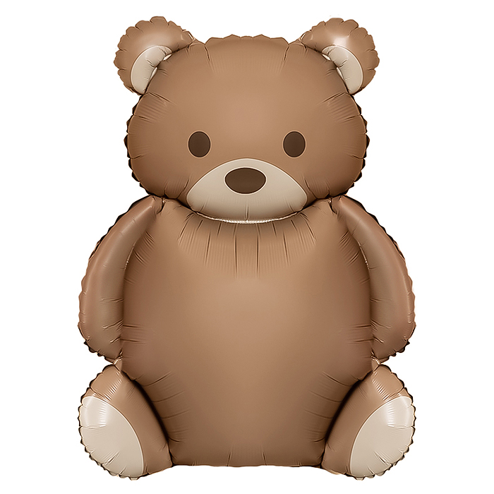 Шар (35''/89 см) Фигура, Мишка, Сатин, 1 шт. в уп.