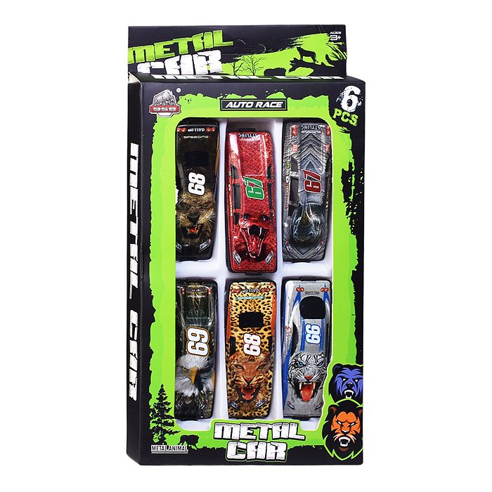 Фото к товару Набор машин KZ957-606 "Звериная мощь" в коробке Набор машин KZ957-606 "Звериная мощь" в коробке