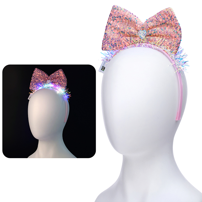 Ободок карнавальный S2319 "Бант" светящийся, в пакете Ободок карнавальный S2319 "Бант" светящийся, в пакете