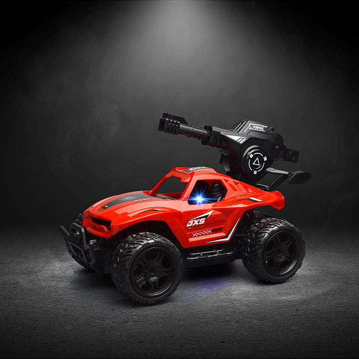 Машина SBY169-2 с водяной пушкой,р/у, цвет зелёный, 27 MGz, в коробке