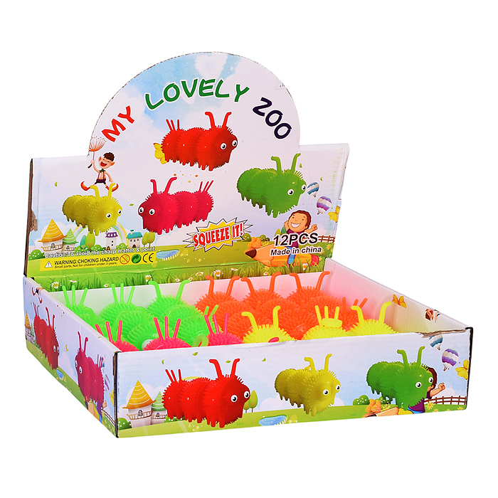 Игрушка-пищалка 00-6475 "Гусеница" в коробке