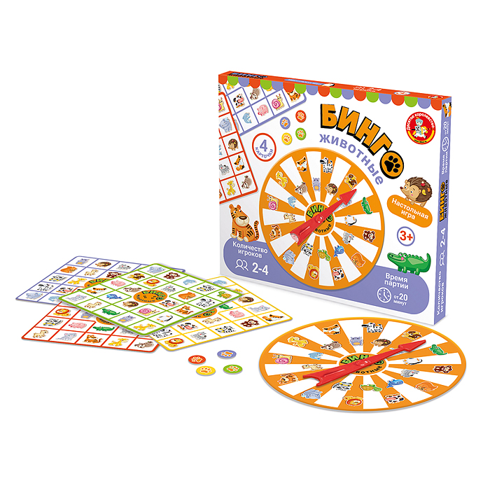 Игра настольная "Бинго. Животные"