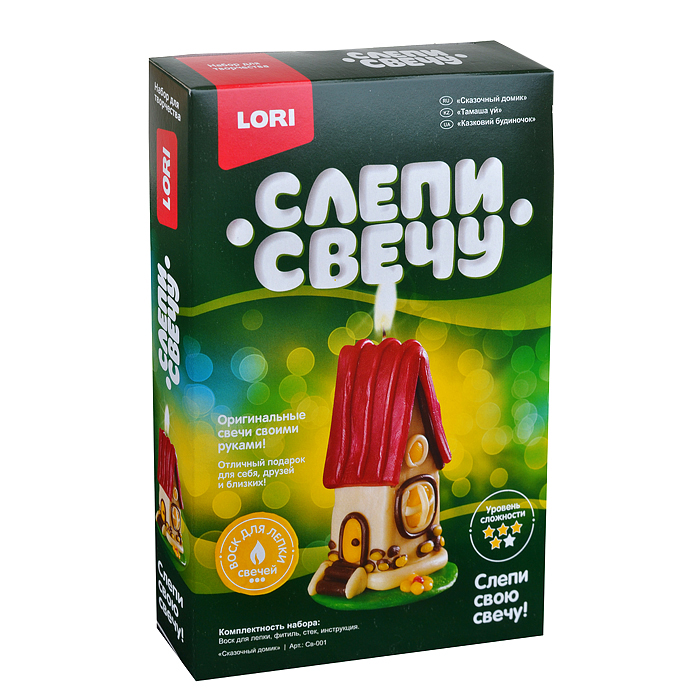 Восковая свеча "Сказочный домик" Восковая свеча "Сказочный домик"