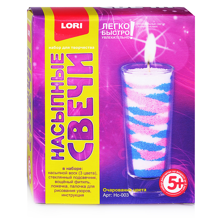 Насыпные свечи "Очарование цвета" Насыпные свечи "Очарование цвета"