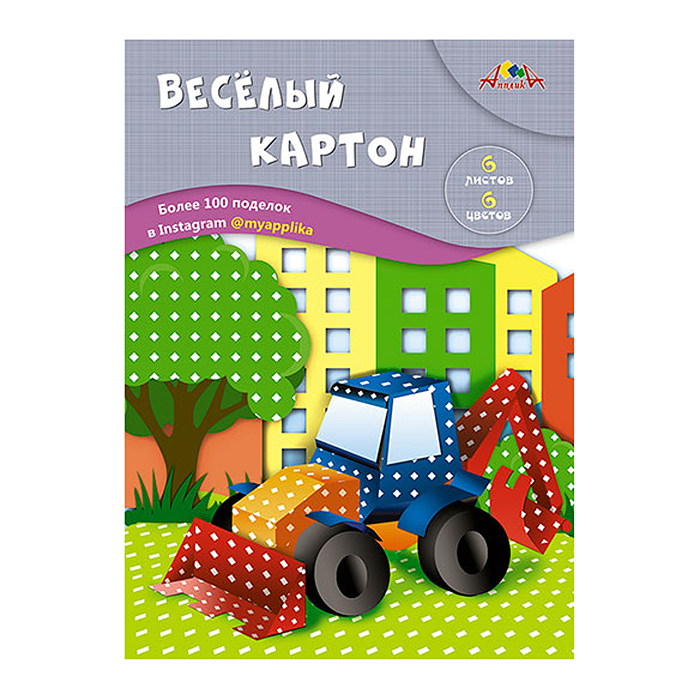 Картон цветной двусторонний А4 6цв. "Ромбики" Картон цветной двусторонний А4 6цв. "Ромбики"