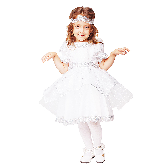 Костюм "Снежинка" (платье, повязка на голову) размер 110-56 Костюм "Снежинка" (платье, повязка на голову) размер 110-56