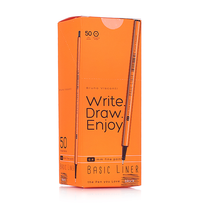 Фото к товару Ручка капиллярная 0,4 мм "BASIC" Черная (файнлайнер) Ручка капиллярная 0,4 мм "BASIC" Черная (файнлайнер)