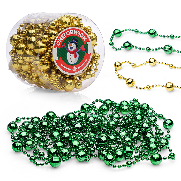 Новогоднее украшение S0975-1 "Бусы" 5м, в банке