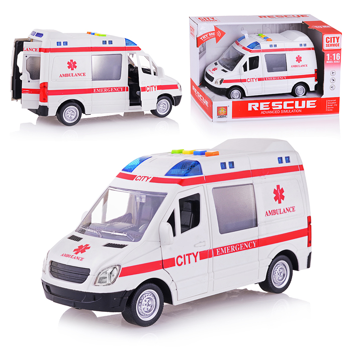 Машина WY590A "Скорая помощь" 1:16 (свет, звук) в коробке Машина WY590A "Скорая помощь" 1:16 (свет, звук) в коробке