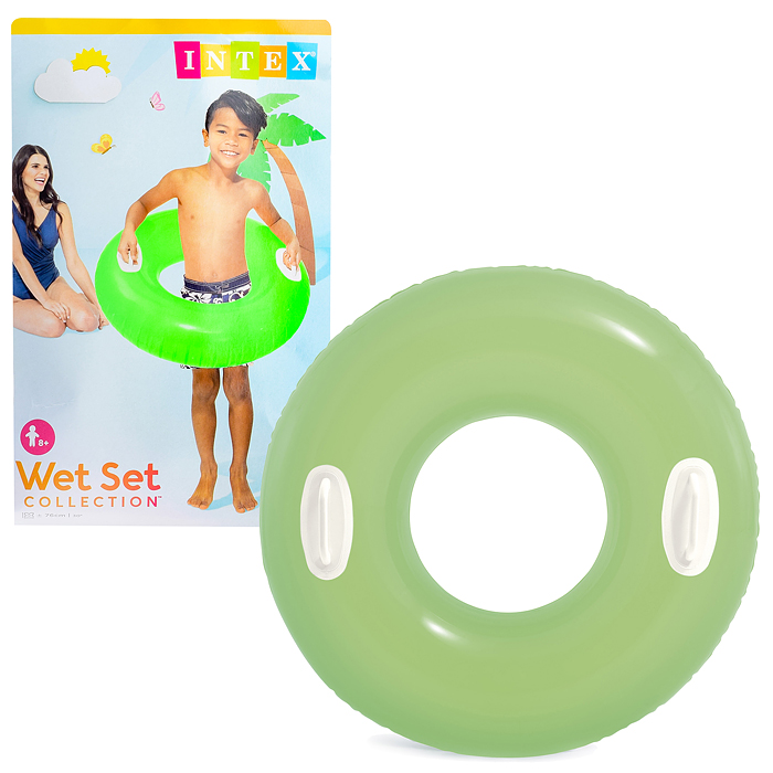 Фото к товару Круг для плавания «Яркое настроение», с ручками, d=76 см, от 8 лет, цвета МИКС, 59258NP INTEX Круг для плавания «Яркое настроение», с ручками, d=76 см, от 8 лет, цвета МИКС, 59258NP INTEX