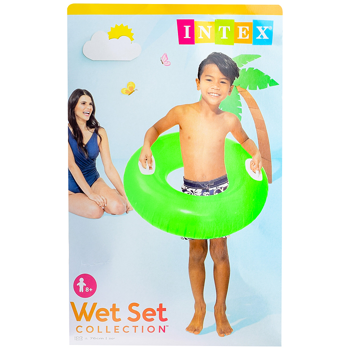 Фото к товару Круг для плавания «Яркое настроение», с ручками, d=76 см, от 8 лет, цвета МИКС, 59258NP INTEX Круг для плавания «Яркое настроение», с ручками, d=76 см, от 8 лет, цвета МИКС, 59258NP INTEX