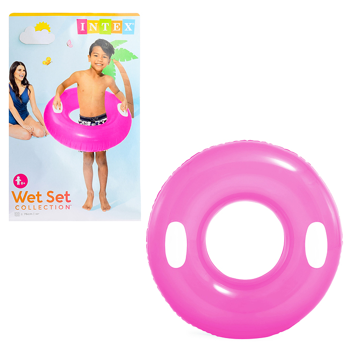 Фото к товару Круг для плавания «Яркое настроение», с ручками, d=76 см, от 8 лет, цвета МИКС, 59258NP INTEX Круг для плавания «Яркое настроение», с ручками, d=76 см, от 8 лет, цвета МИКС, 59258NP INTEX