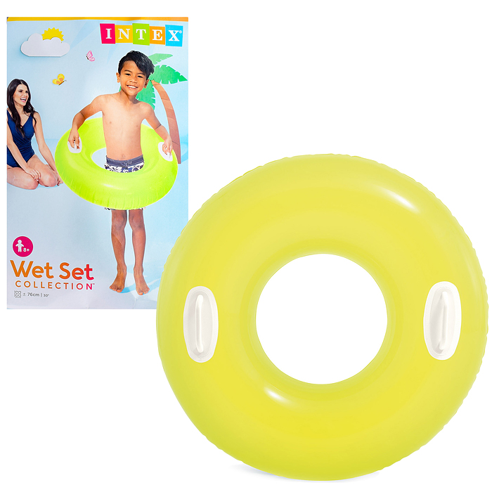 Фото к товару Круг для плавания «Яркое настроение», с ручками, d=76 см, от 8 лет, цвета МИКС, 59258NP INTEX Круг для плавания «Яркое настроение», с ручками, d=76 см, от 8 лет, цвета МИКС, 59258NP INTEX