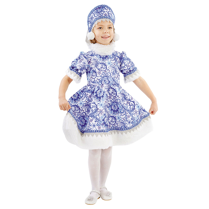 Костюм "Зимушка Гжель" (платье, кокошник) размер 116-60 Костюм "Зимушка Гжель" (платье, кокошник) размер 116-60