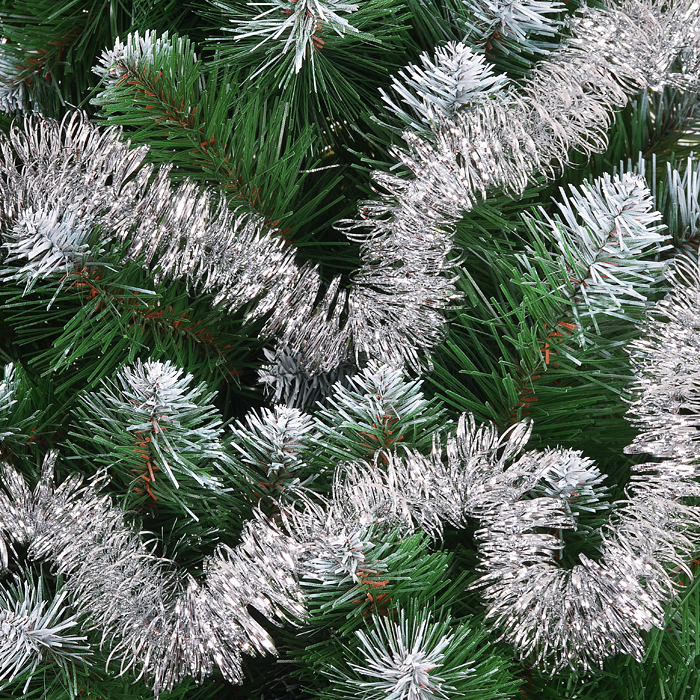 Мишура "Кольца-1" серебро 2м, 