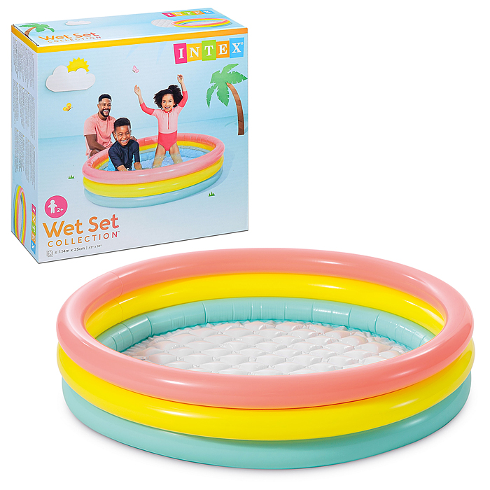 Бассейн надувной "Радуга" с надувным дном, 114 х 25 см, от 2 лет, 57412NP INTEX