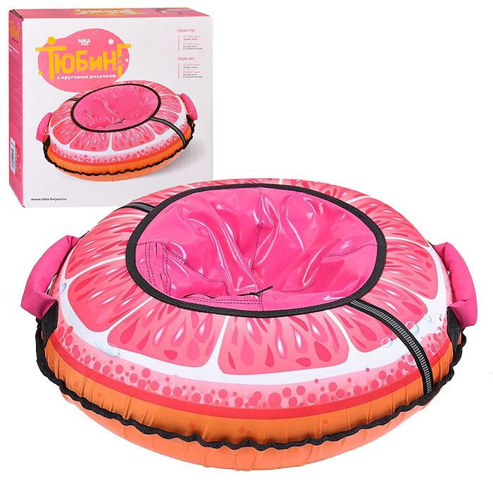 Игрушка. Тюбинг с круговым дизайном 70см (грейпфрут) Игрушка. Тюбинг с круговым дизайном 70см (грейпфрут)