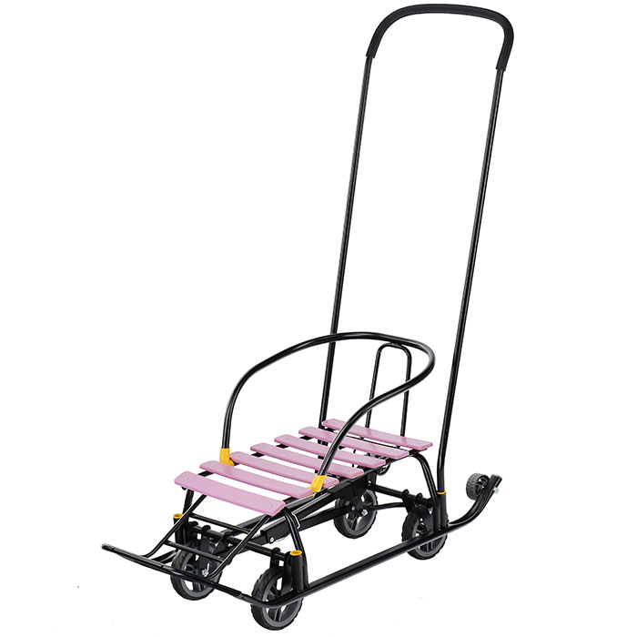 Санки детские "Мишутка-1" Универсал (черный-слива) в коробке