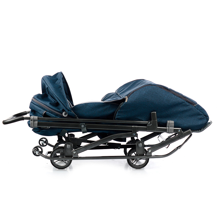 Фото к товару Санки-коляска Кидс 3-3С (темно-синий джинс) Санки-коляска Кидс 3-3С (темно-синий джинс)