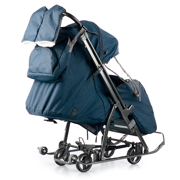 Фото к товару Санки-коляска Кидс 3-3С (темно-синий джинс) Санки-коляска Кидс 3-3С (темно-синий джинс)