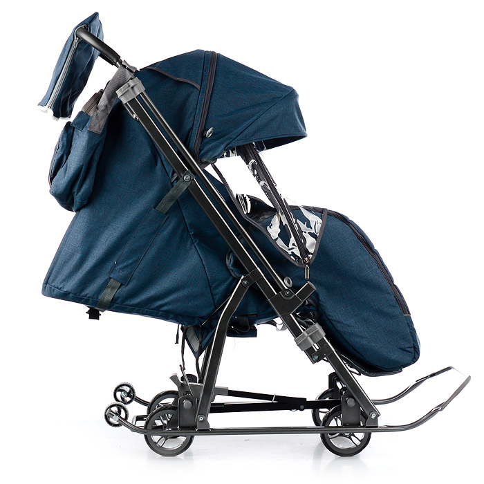 Фото к товару Санки-коляска Кидс 3-3С (темно-синий джинс) Санки-коляска Кидс 3-3С (темно-синий джинс)