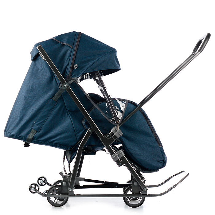 Фото к товару Санки-коляска Кидс 3-3С (темно-синий джинс) Санки-коляска Кидс 3-3С (темно-синий джинс)