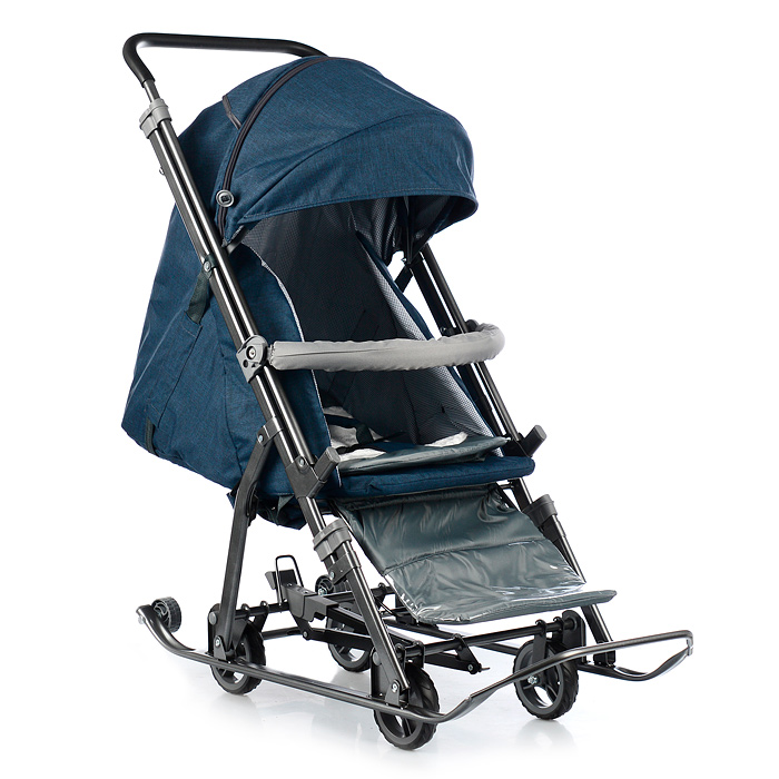 Фото к товару Санки-коляска Кидс 3-3С (темно-синий джинс) Санки-коляска Кидс 3-3С (темно-синий джинс)