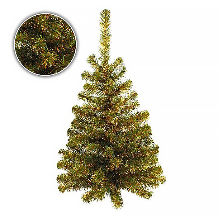 Ель декоративная выс.1,0 м (зеленая с золотым) Ель декоративная выс.1,0 м (зеленая с золотым)
