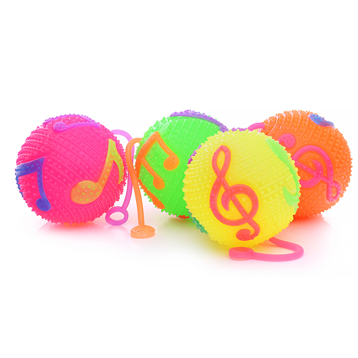 Мяч-ежик 00-1392 "Веселые нотки" со светом, (7,5 см) в коробке