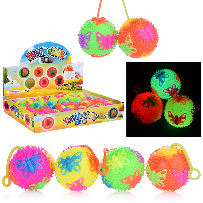 Мяч-ежик 00-1533 "Бабочки" (6,5см) в коробке Мяч-ежик 00-1533 "Бабочки" (6,5см) в коробке