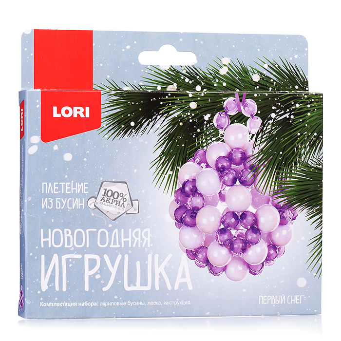 Новогодняя игрушка. Плетение из бусин "Первый снег" Новогодняя игрушка. Плетение из бусин "Первый снег"