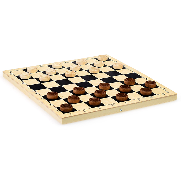 Шашки деревянные с доской 290х145, дерево Шашки деревянные с доской 290х145, дерево