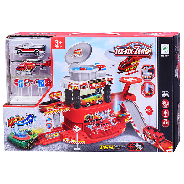 Фото к товару Парковка 660-A317 "Автомойка" в коробке (красный) Парковка 660-A317 "Автомойка" в коробке (красный)