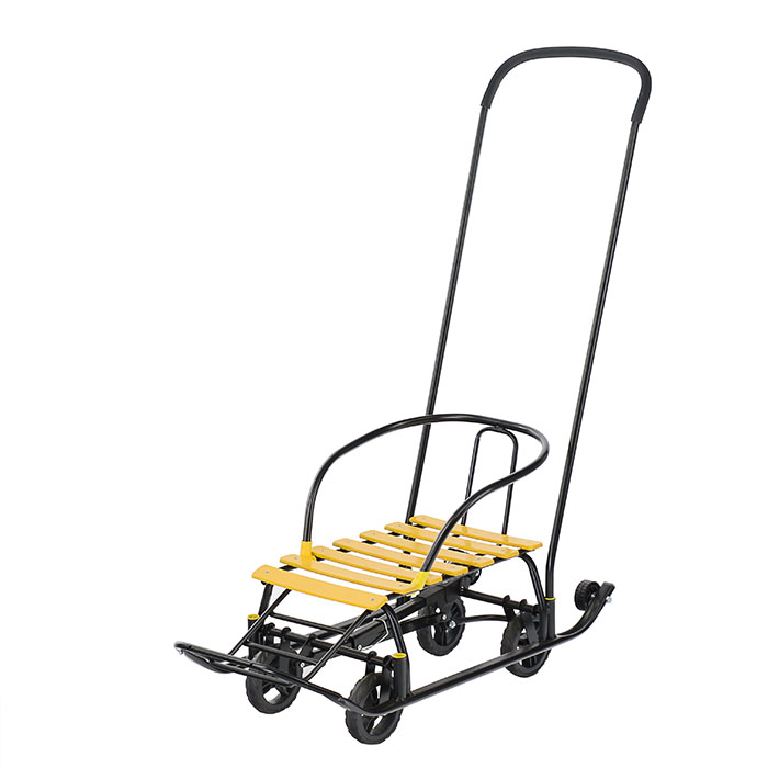 Санки детские "Мишутка-1" Универсал (черный-желтый) в коробке