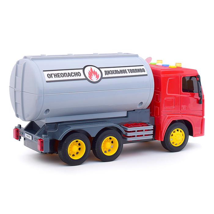 МАЗ, автомобиль с цистерной инерционный (со светом и звуком) (в коробке)