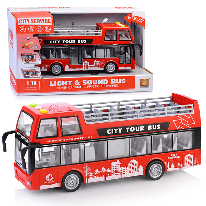 Автобус WY916A "Маршрутный" 1:16 (свет, звук) в коробке Автобус WY916A "Маршрутный" 1:16 (свет, звук) в коробке
