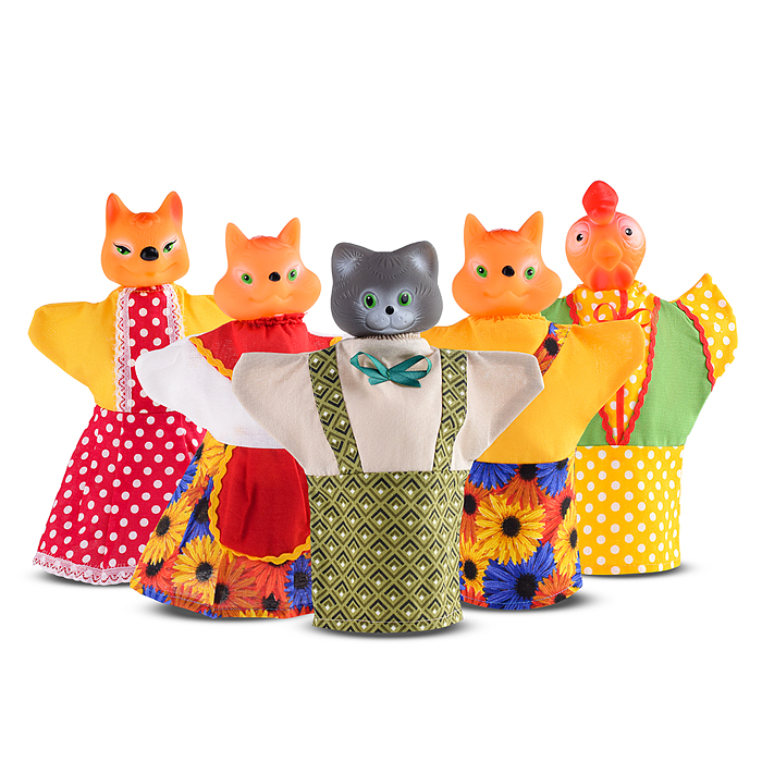 Фото к товару Кукольный театр "Кот, Петух и Лиса" Кукольный театр "Кот, Петух и Лиса"