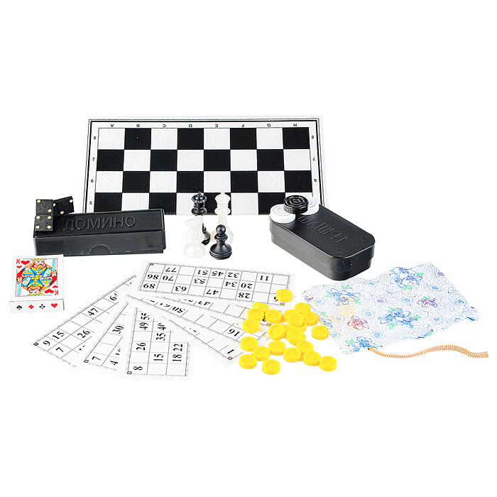 Фото к товару Набор из 6 игр "В Путь-Дорогу" в пластиковом чемоданчике (шахматы обиходные пластик., лото пластик с Набор из 6 игр "В Путь-Дорогу" в пластиковом чемоданчике (шахматы обиходные пластик., лото пластик с