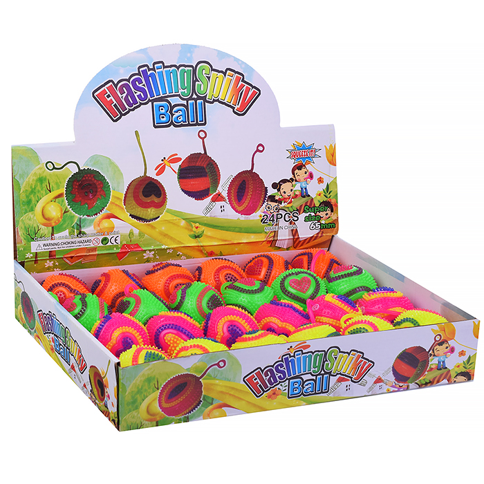 Мяч-ежик 00-1388 "Яркое сердце" (6,5 см) в коробке