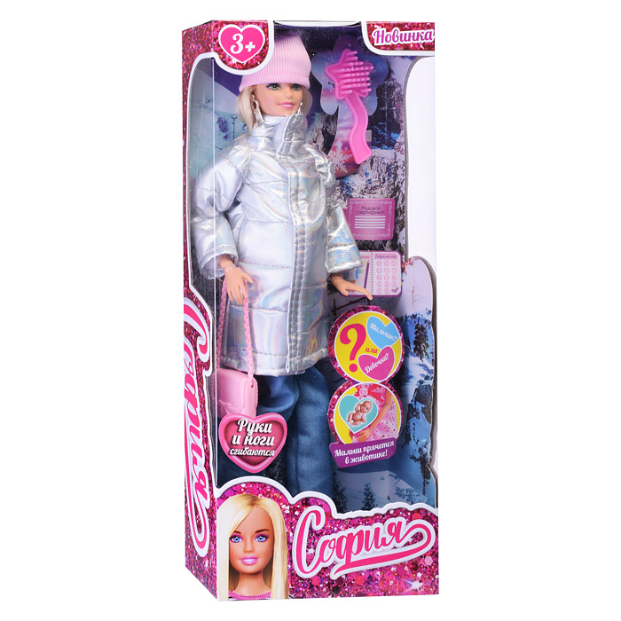 Фото к товару Кукла София беременная, 29 см, (руки и ноги сгиб, акс,) в коробке Кукла София беременная, 29 см, (руки и ноги сгиб, акс,) в коробке