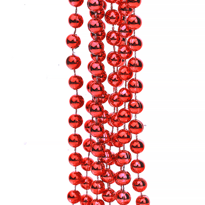 Новогоднее украшение S0971-3 "Бусы" красные, 2,7м., в пакете
