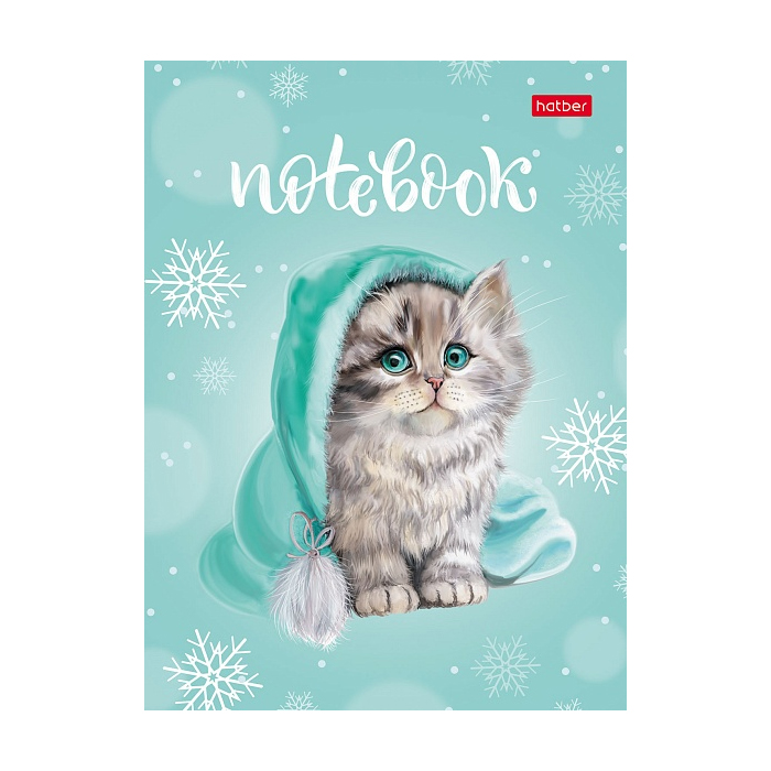 Записная книжка 64л А6 клетка/линия "Милый котик" тв. переплет мат. ламин.