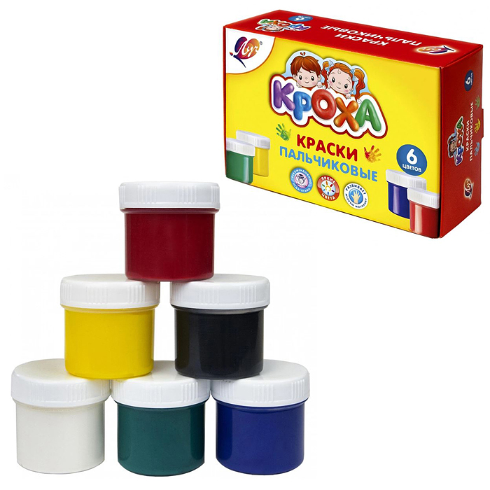 Краски пальчиковые 6 цв.(40 мл).