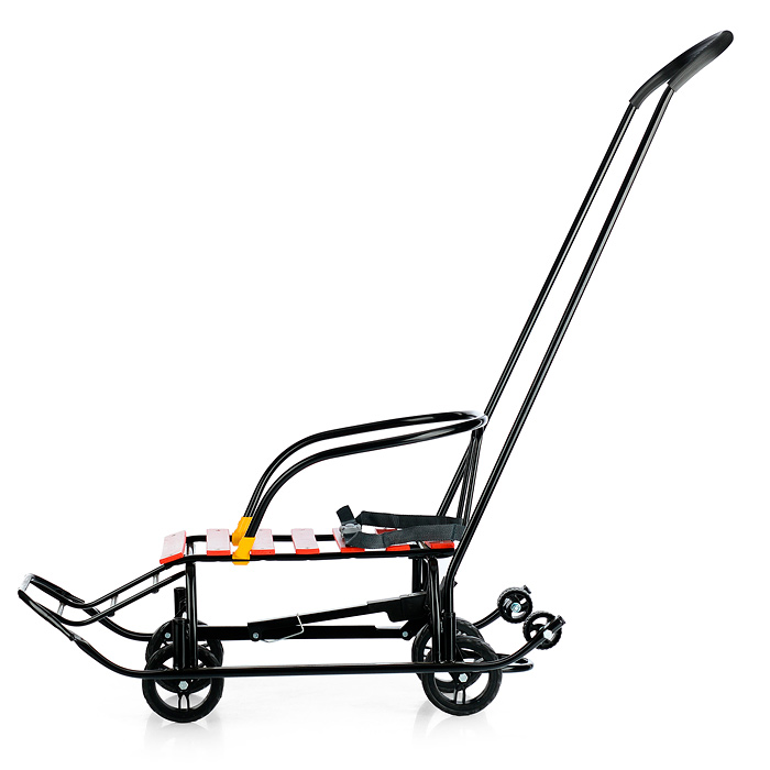 Санки детские "Мишутка-1" Универсал (черный-красный) в коробке