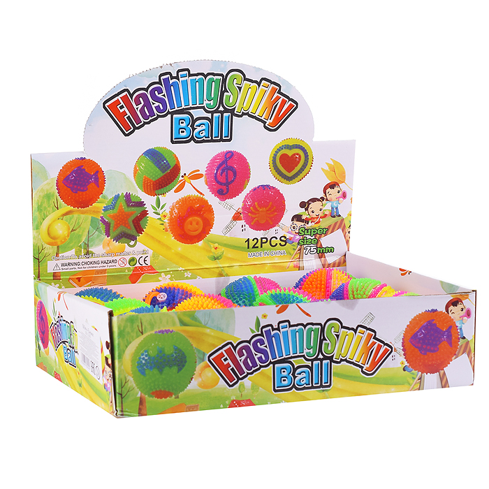 Фото к товару Мяч-ежик 00-1163 "Полоски" (7,5см.) в коробке Мяч-ежик 00-1163 "Полоски" (7,5см.) в коробке