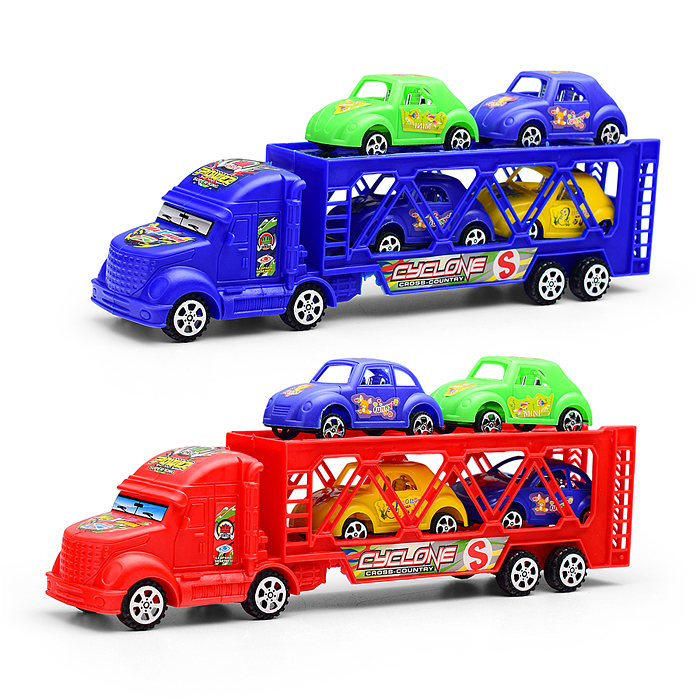 Автовоз JL6685-2 с спортивными машинами, под колпаком