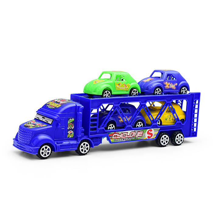 Автовоз JL6685-2 с спортивными машинами, под колпаком