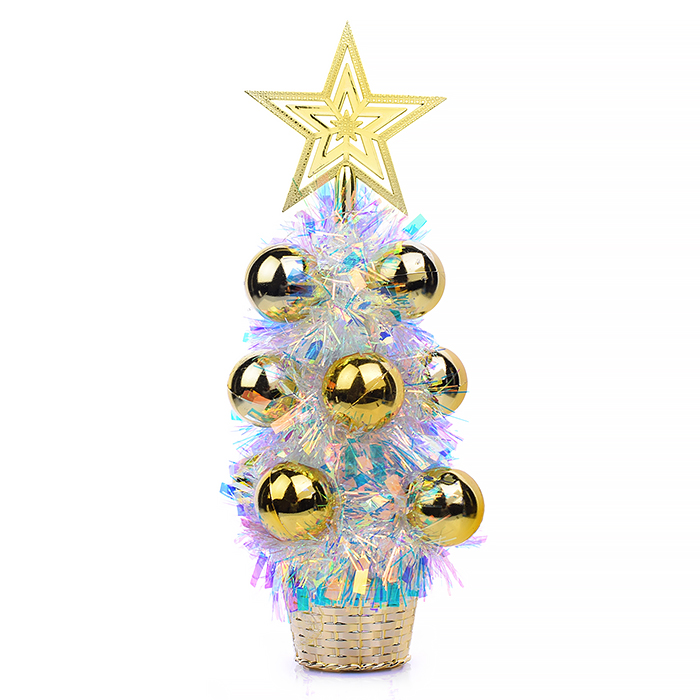 Фото к товару Ель сувенирная, со светом S0934-1 золотые шары, (30см) Ель сувенирная, со светом S0934-1 золотые шары, (30см)
