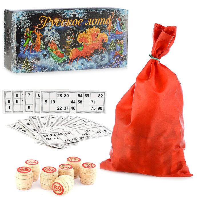 Русское лото в картонной коробке "Зима" Русское лото в картонной коробке "Зима"